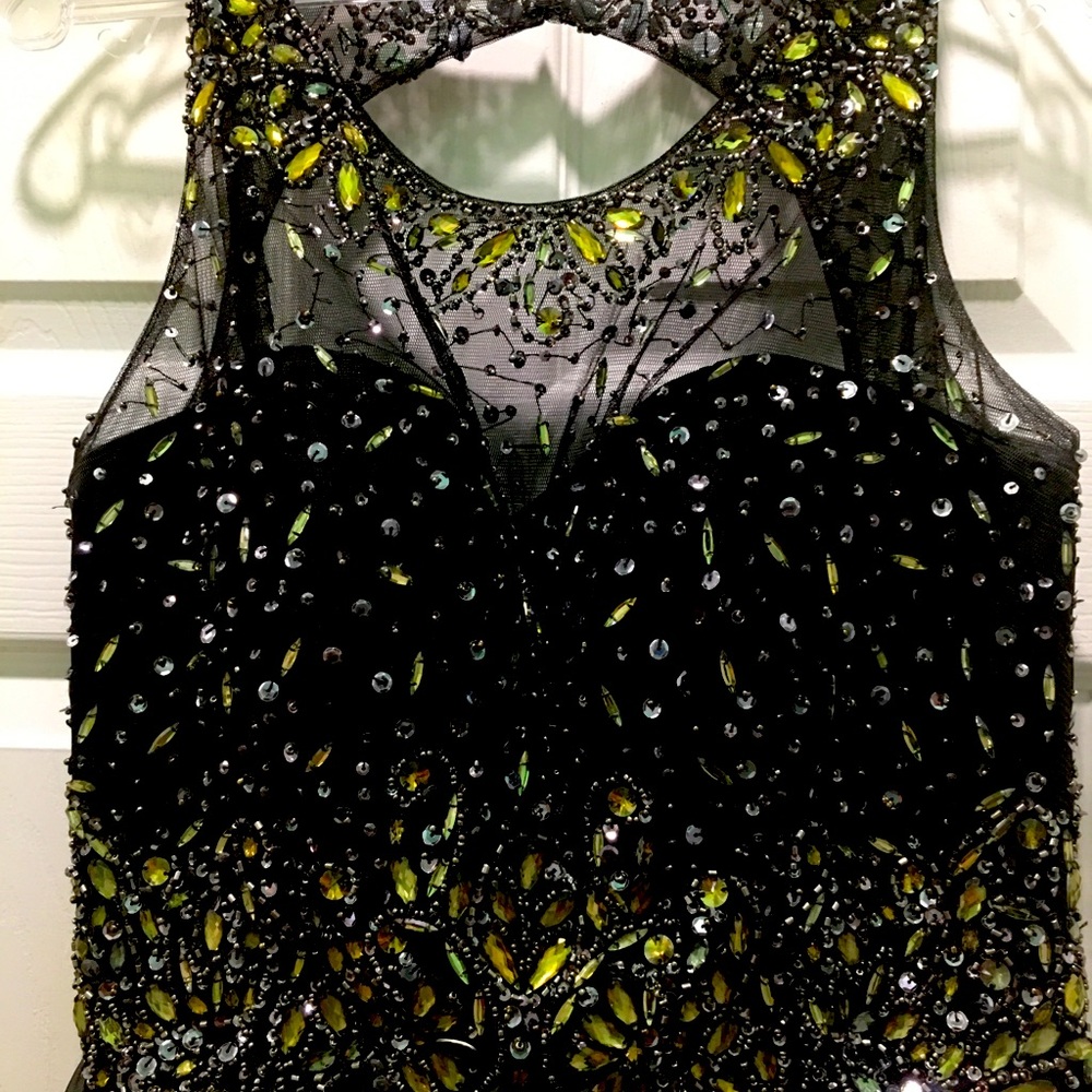 Fiesta Formal long  dress size L Black and sparkly